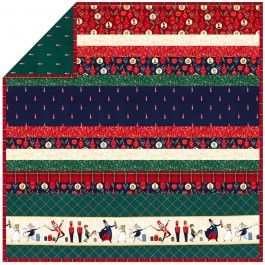 Nutcracker - MINKY Strip Quilt /58"x58"