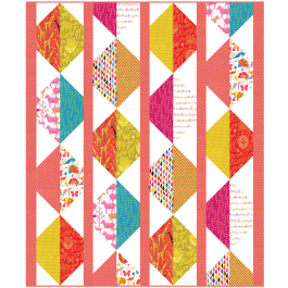 Origami Oasis Pink Quilt by Heidi Pridemore