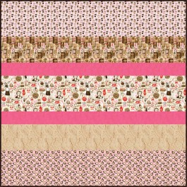 Perk Up MINKY Strip Quilt 57"x57"