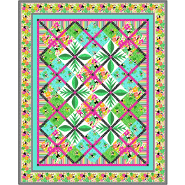 Rainforest Toucan Do It Quilt by Marsha Evans Moore /64.5"Wx80"H - free pattern available in June, 2022