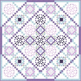 Stars Over Tuscany Quilt by Strong Coffee Studio  /92"x92"