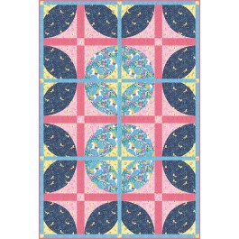 courtyard unicorn dance quilt by everyday stitches /43"x64"