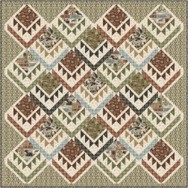 animal tracks welcome to the cabin quilt by natalie crabtree /88"x88" -free pattern available in october, 2022