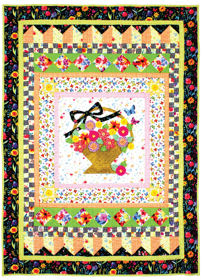 A Tisket, A Tasket Quilt by Marinda Stewart /40"x56"