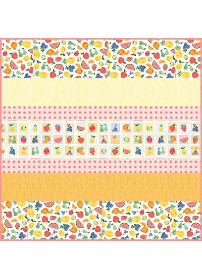 A Bushel and a Peck MINKY Strip Quilt -57"x57"