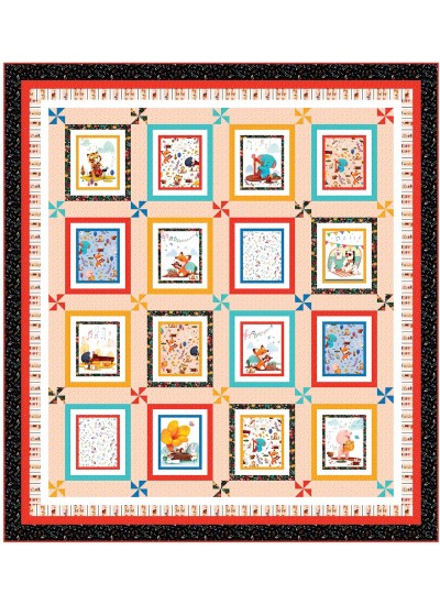 And the Band Plays on Coral Quilt by Wendy Sheppard / 79"87"