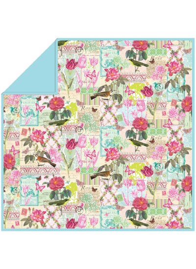 Belle Rose - MINKY Strip Quilt /58"x58"