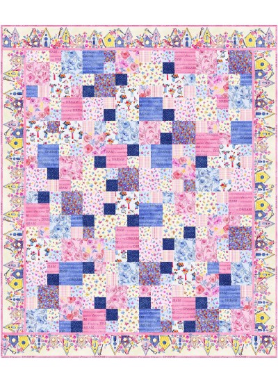 Bakers Dozen Birdsong quilt by swirly girls design - 60"x70"