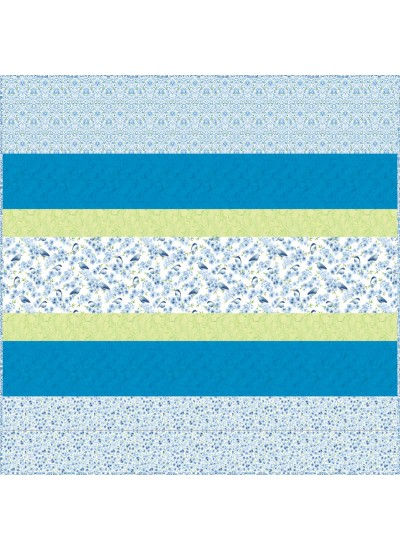 Bluebird MINKY Strip Quilt