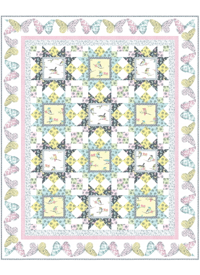 Butterflies & Birds Confection by Heidi Pridemore /51x63"