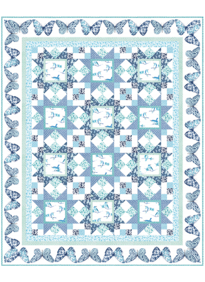 Butterflies & Birds Marine by Heidi Pridemore /51x63"