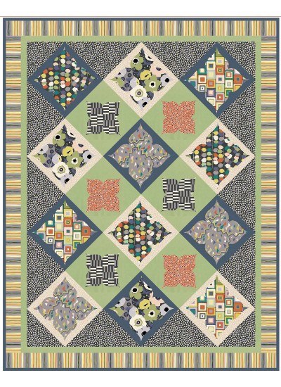 City Garden Urban Quilt by Natalie Crabtree /58"x75"