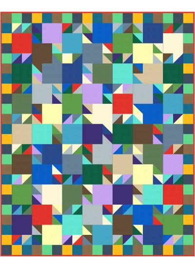 Lucky 21 quilt by Swirly Girls Design 57"x72"