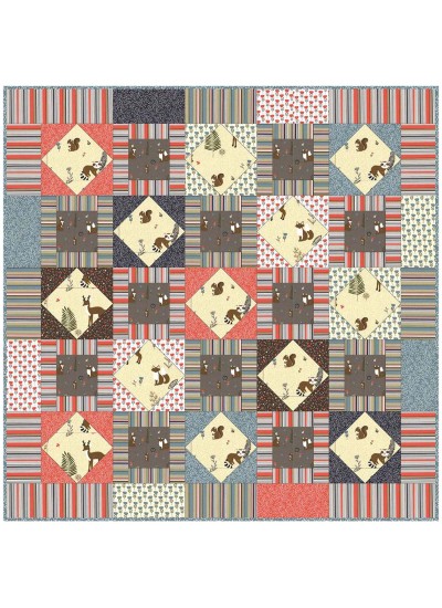 Critter Tails Quilt by Debby Kratovil /48"x48"