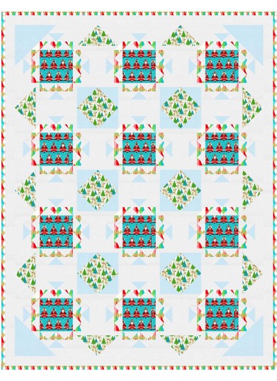 Deck the Halls Quilt by Natalie Crabtree /55"x71-3/4"