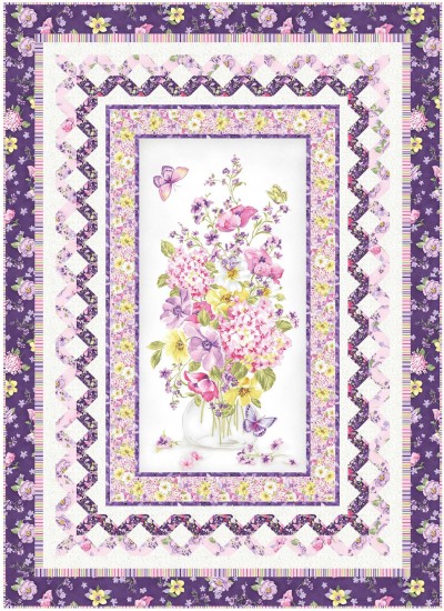 Delicate Beauty Lilac Quilt by Wendy Sheppard /52"x72"