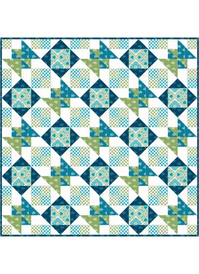 Diamond in a Square by Swirly Girls Design - 60"x60" featuring Suzette Collection