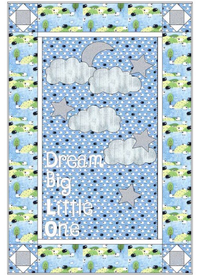 Dreaming Big Boy Quilt by Whistlepig Creek Productions /38"x56"