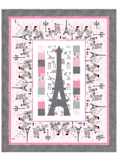 Eiffel Tower Quilt by Wendy Sheppard /49"x61"