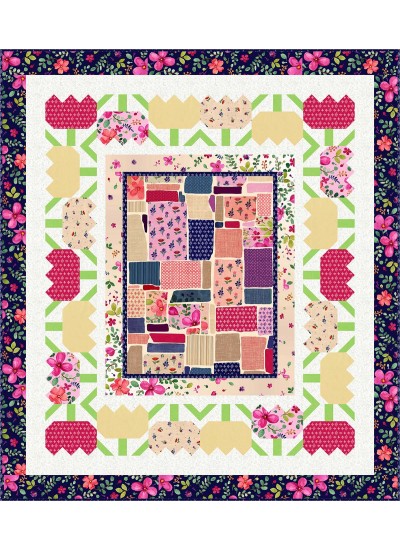 Feng Shui Floral Quilt by Wendy Sheppard /46"x52"