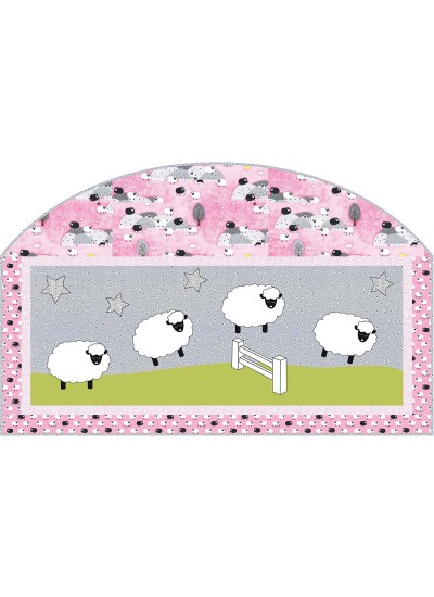Following Ewe Pink Quilt by Heidi Pridemore/46"x41.5"