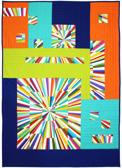 Fractured Fireworks Quilt by Marinda Stewart