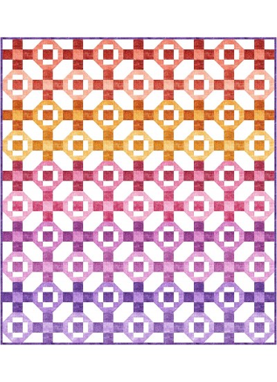 Monkey Bars Fresco coral reef Quilt by Natalie Crabtree /67.5"x75"-free pattern available in August, 2022
