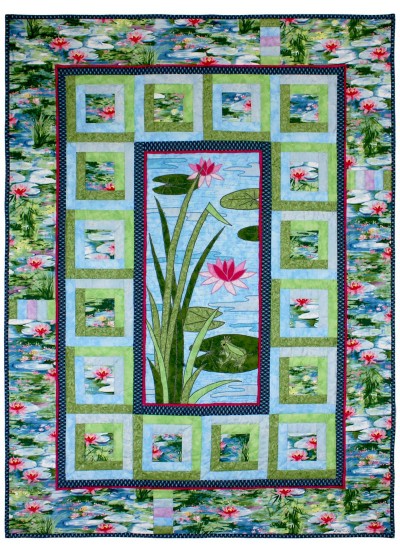 Frog prince Quilt by Marinda Stewart /40"x54" 