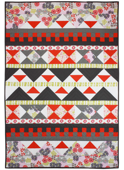 Galinda Quilt by Ellen Maxwell  / 38-3/4 x58"