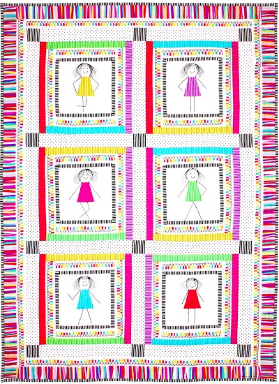 Girlfriends Quilt by Marinda Stewart   /41"x57"