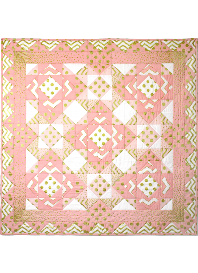 Glitz Pink Quilt by Heidi Pridemore