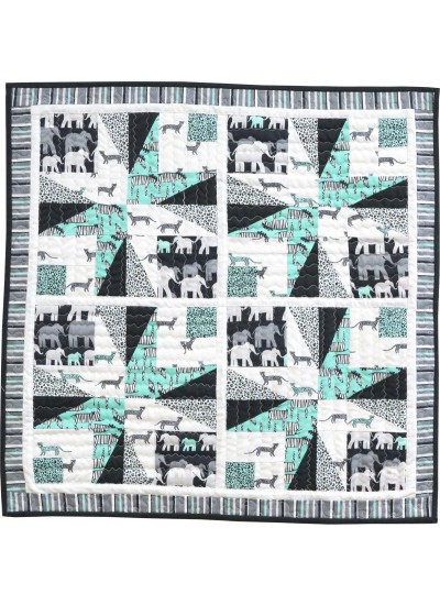 Global Impact Quilt by Denise Russell of Pieced Brain /24"x24"