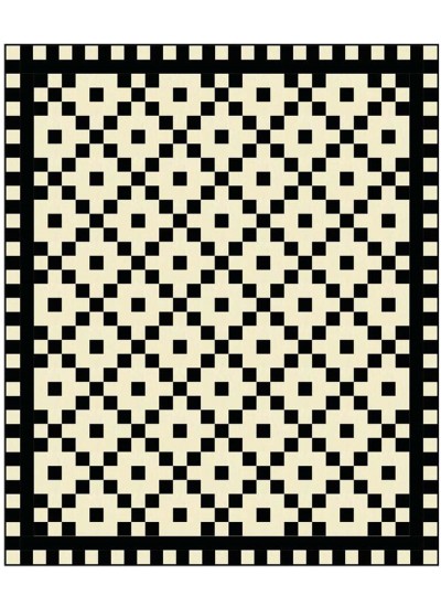 Going in Cirlces Cream Quilt by Seams like a Dream /62"x74"