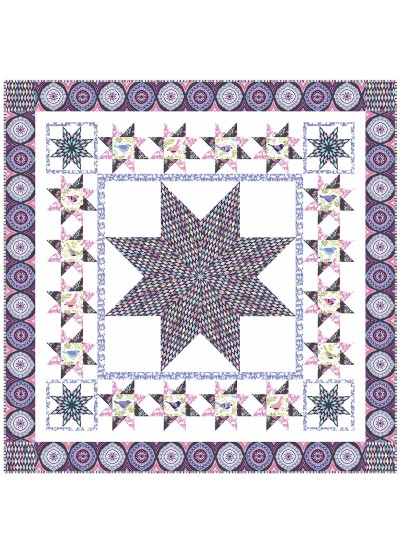 Happy Bird Purple by Heidi Pridemore   /53"x53"