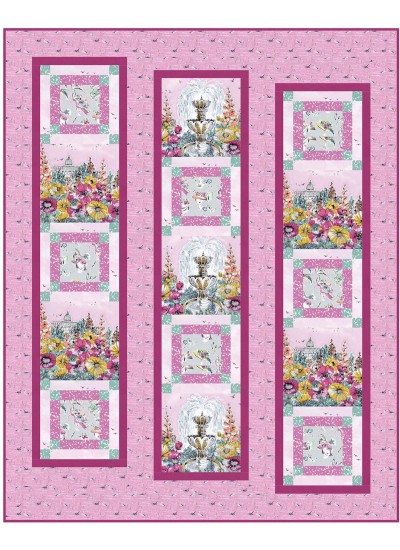 Haute Couture Pink Quilt by Christine Stainbrook /60"x75"
