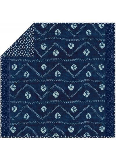 Indigo Road - Minky Strip Quilt /58x58"