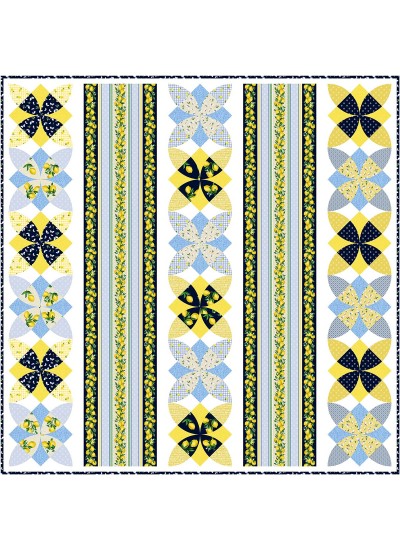 lEMON TREES Quilt by Natalie Crabtree / 74"X74"- FREE PATTERN AVAILABLE IN MAY, 2022