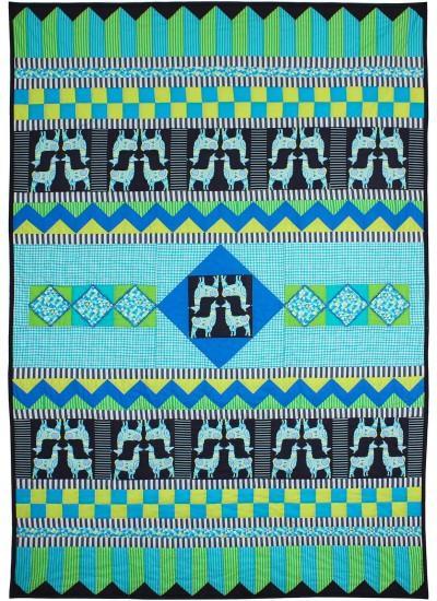 Llama Rama Quilt by Marinda Stewart /39"x58"