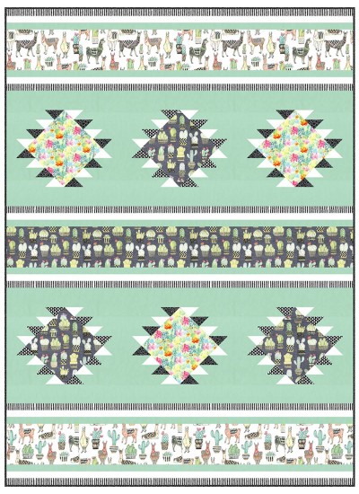 Lovely Llamas Quilt by Heidi Pridemore / 51x70"
