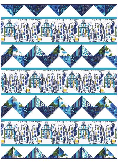 On the Town Quilt by Heidi Pridemore  / 50x66"