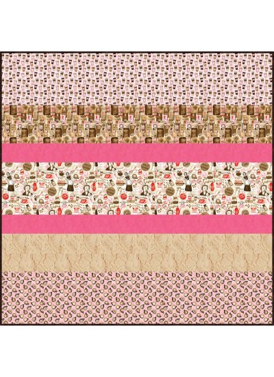 Perk Up MINKY Strip Quilt 57"x57"