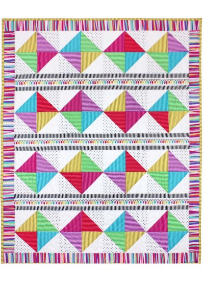 Rainbow Girls crib Quilt by Marinda Stewart /36"x45" 
