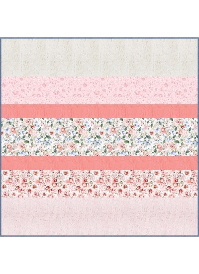Rosy MINKY Strip Quilt