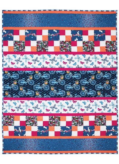 Saturday Morning Quilt by Marinda Stewart  / 40x54"