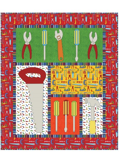Tools of the Trade Quilt by Heidi Pridemore /40x47"