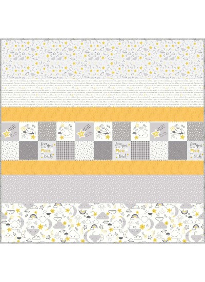 To the Moon and Back MINKY Quilt 57'x57"