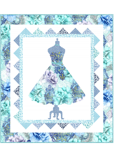 Tres Chic Blue by Heidi Pridemore /36x40"