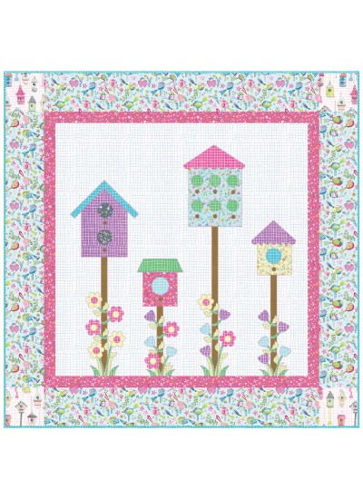 Tweet Me Quilt by Heidi Pridemore / 46x46"