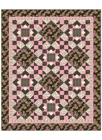 Wildflower Quilt by Heidi Pridemore / 69x87"
