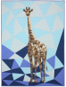 Jungle Abstractions: The Giraffe - Blue by Violet Craft - 44x60"